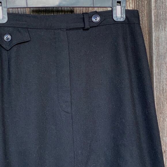 Evan Picone TRUE VINTAGE, US MADE Black Wool Blend A-Line Skirt - Picture 5 of 11